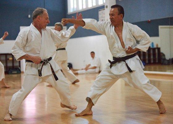 Karate sparring at West Los Angeles Karate