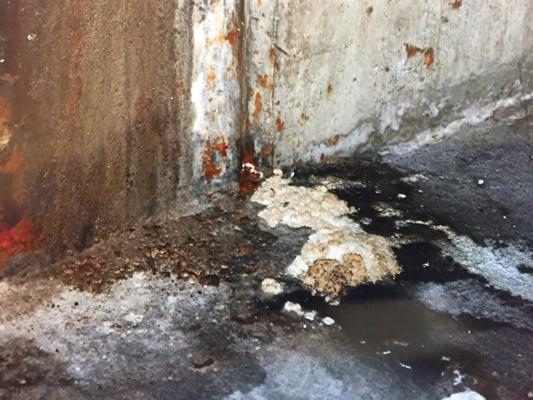 This is how Equity maintains the sewage system in our resident parking garage.