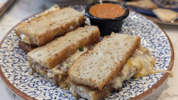 Grilled cheese with a vodka sauce dip... Drooling for it now