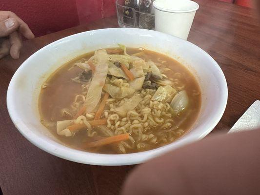 Spicy beef noodle ramen