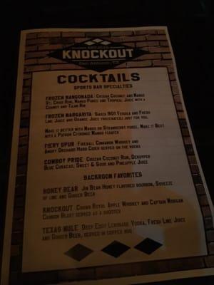 Drink list