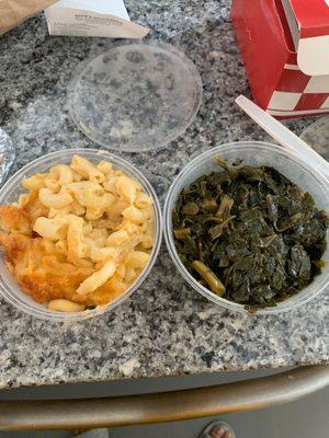 Mac and Cheese and Collard Greens