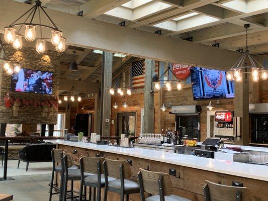 Indoor bar area.