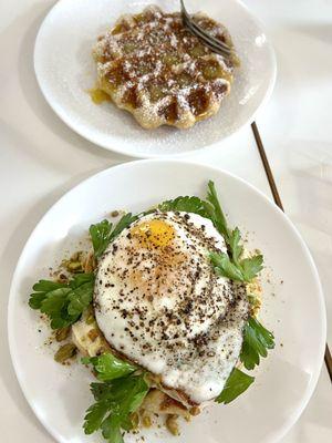 Horchata Waffle & Goat Cheese Waffle