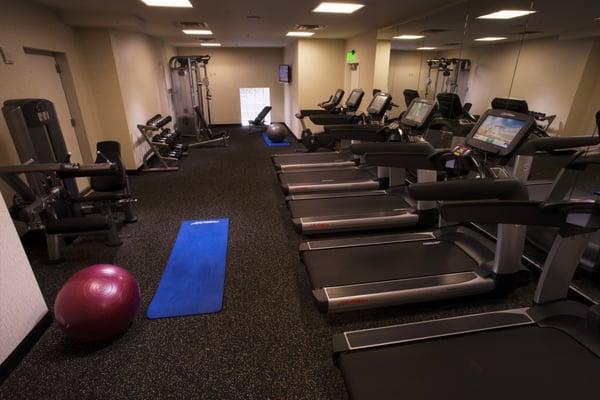 Maintain your active life-style in the state-of-the-art fitness center featuring a variety of cardio equipment and free weights.