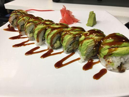 Caterpillar Roll with bake unagi inside