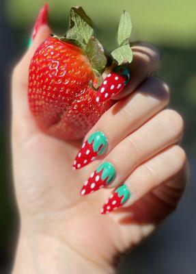 Driscolls Berry Strawberry, fresh and delicious with nails to match!