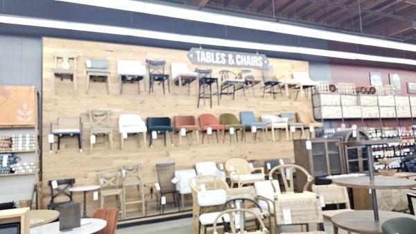 Tables and chairs