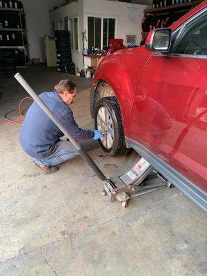 Installing a new tire