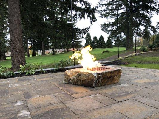 Gas fire pit installed by SureTech Heating & Cooling in Camas WA