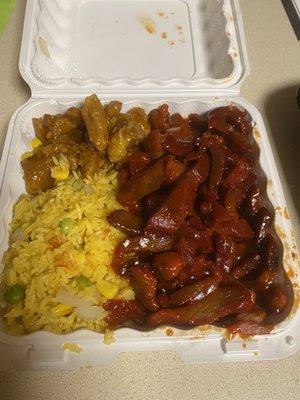 D10. Boneless Spare Ribs Combo Platter