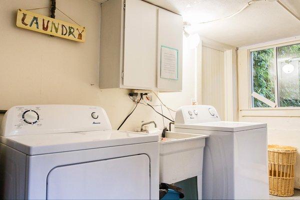 Laundry room with washer and dryer