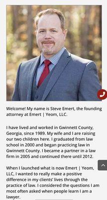 Steve Emert - opened a new office