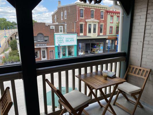 View from upstairs outdoor area