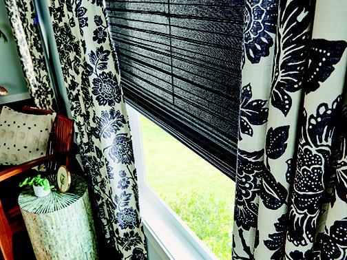 Graber Artisan Drapery and natural woven shades