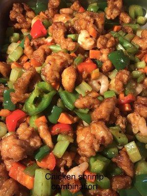 Shrimp chicken combination