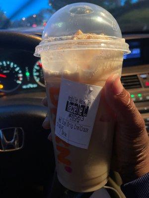 Caramel craze ice latte