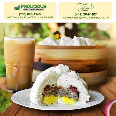 Start your day right with the perfect breakfast combo: Vietnamese steamed buns and a cup of coffee--pure bliss!