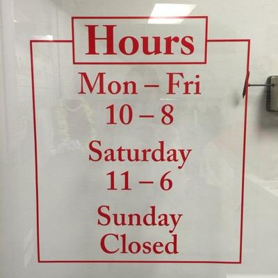 Friendly hours for people who work 9a-5p