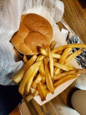 Cheeseburger with fries!