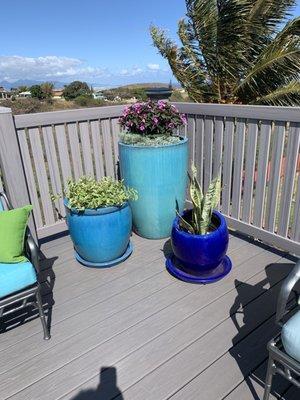 More pottery for our deck.