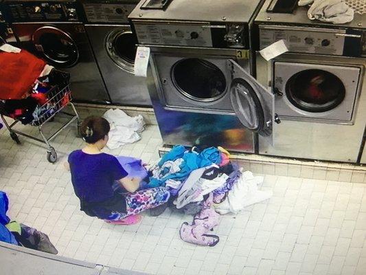 Photo showed how we separated customers laundry and wash accordingly