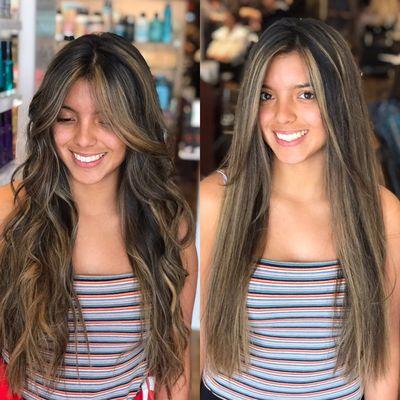 Mermaid hair highlights by Elisabeth