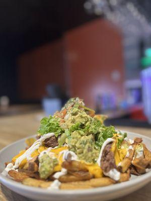 Nacho burger fries $11