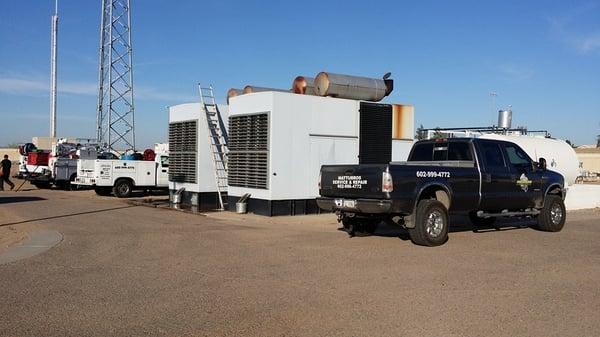 Servicing industrial generators for the city is one of the many jobs we are able to handle with our field service trucks.