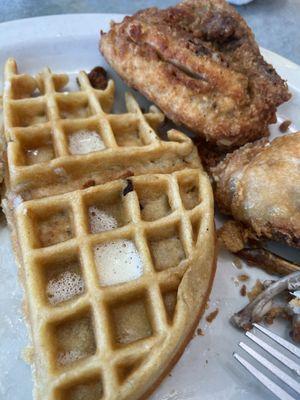 Waffle and chicken