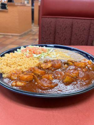 32. Camarones a La Diabla with Tortillas