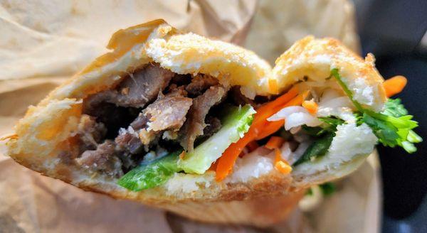 Four bites into B3 Grilled Pork banh mi, delicious! (10/9/24