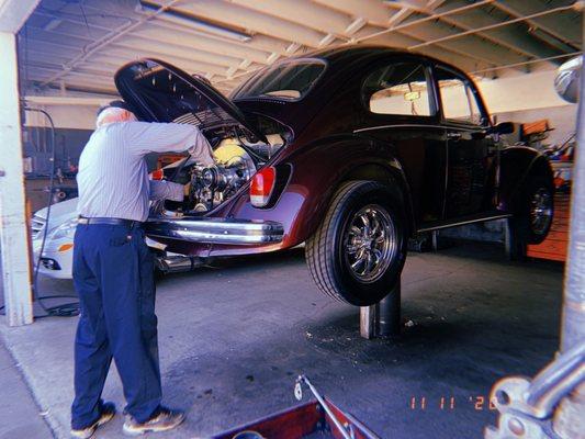 This is Eddie. He's been working on VW's for 50+ years.