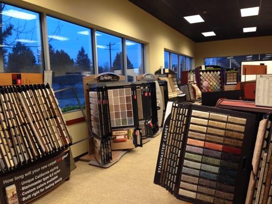 Carpet displays at Contract Furnishings Mart Everett, WA