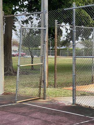 Gates like this lend to the neglected feeling of the park.