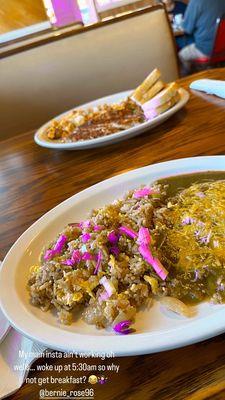 Huevos Rancheros with the fried Rice