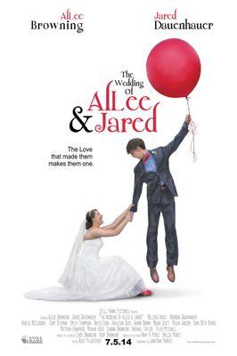 Having fun with some big balloons for this couple's movie poster!