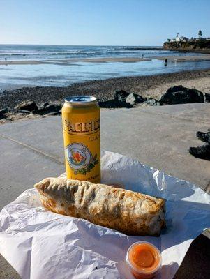 Carry-Out Birria Burrito & Pacifico @ Tourmaline