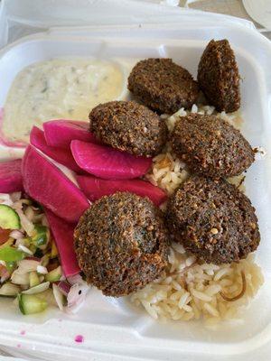 Freshly made falafel