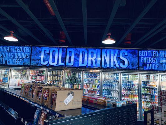 A lot of choices for cold drinks