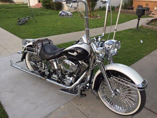 Gave this Softail alittle loving got it looking good as always!