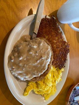 Chicken fried steak and eggs, my favorite!