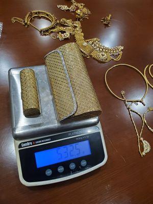 18k gold purse with diamonds and lipstick case weighing over 500 grams!