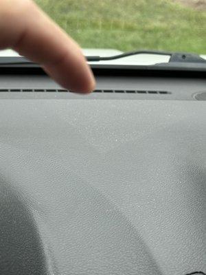 You can see how they missed the dust spot near the windshield.