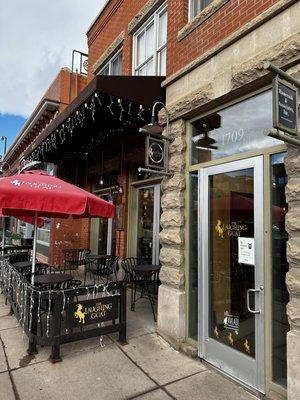 Front entrance to The Laughing Goat.