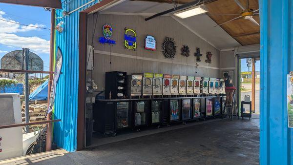 Lots of drink machines