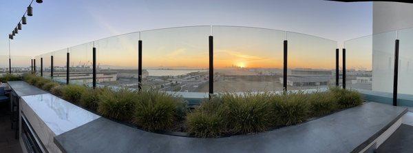 Wide angle of west facing views from deck