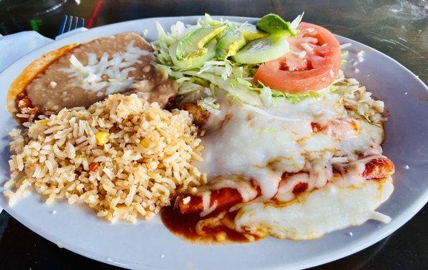 Enchiladas Rojas Platter