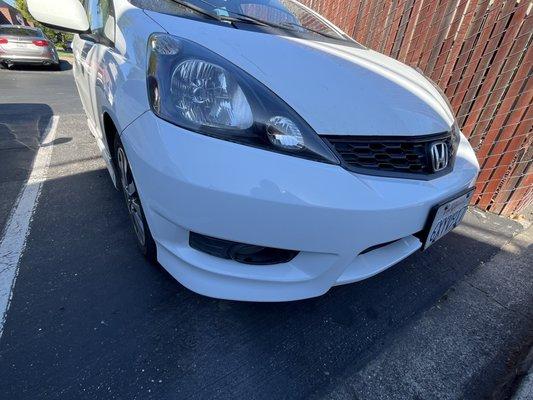 2012 Fit - brand new front bumper, painted Taffeta White