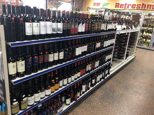 Nice wine selection